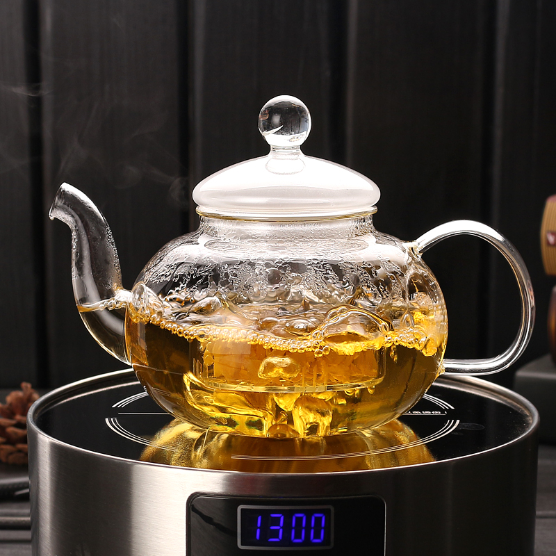 Transparent Borosilicate Glass Teapot 600ml 800ml 1000ml