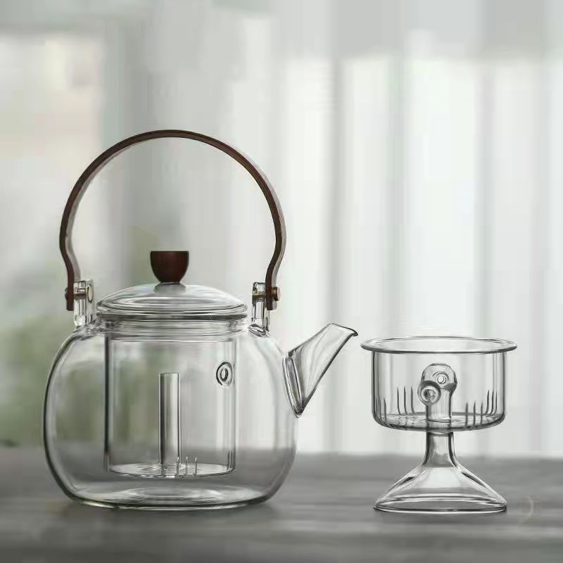 1000ml Glass Teapot With Water Steam Boiling Infuser