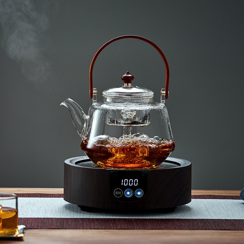 1000ml Large Capacity Steam Boiling Glass Teapot