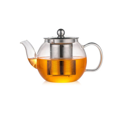 650ml Borosilicate Glass Teapot with Stainless Steel Strainer