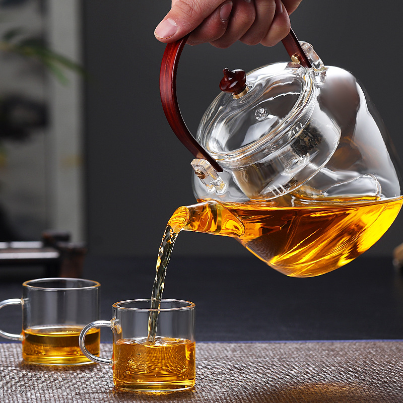 950ml Steam Boiling Dual Purpose Using Bamboo Handle Glass Teapot _800×800_2 950ml Steam Boiling Dual Purpose Using Bamboo Handle Glass Teapot