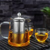 Stainless Steel Infuser Glass Teapot for loose leaf tea
