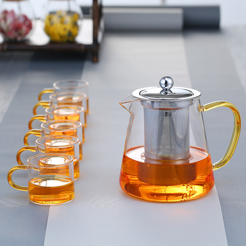 Stainless Steel Infuser Glass Teapot for loose leaf tea