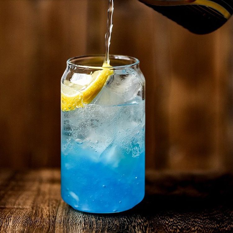 400ml 600ml Can Shape Glass Beverage Cup