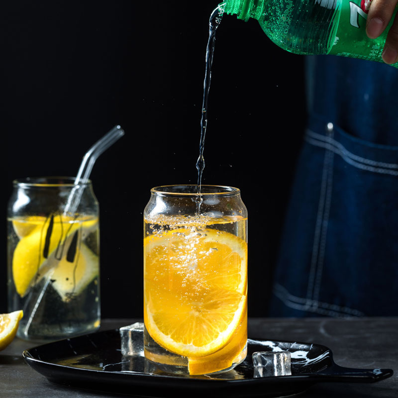 400ml 600ml Can Shape Glass Beverage Cup