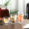 Double Wall Insulated Glass Coffee Mugs