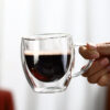 Double Wall Insulated Glass Coffee Mugs