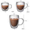 Double Wall Insulated Glass Coffee Mugs