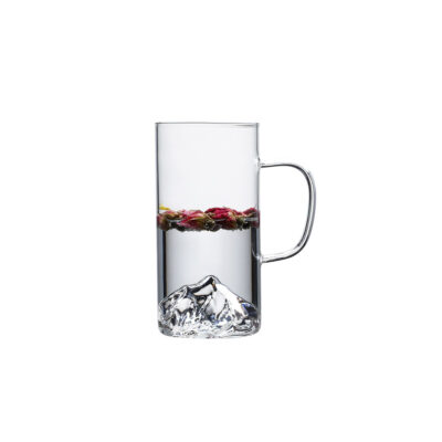 Green Tea Cup with Moutain Shaped at bottom