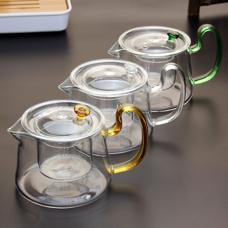 Factory directly supply 580ml heatable glass teapots