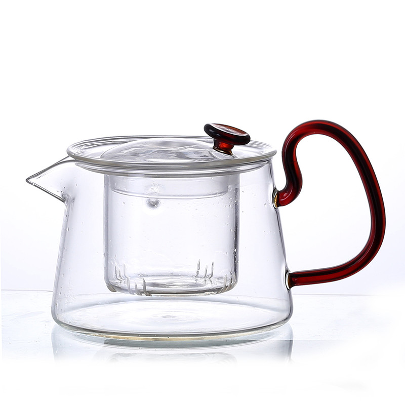 Factory directly supply 580ml heatable glass teapots