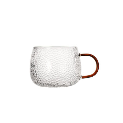 Thickened Hammered Pattern Glass Mug