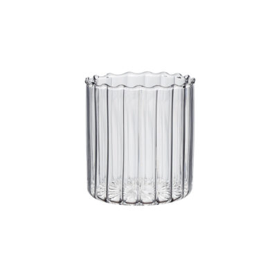 Vertical Stripe High Borosilicate Glass Cup
