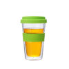 Double Wall Glass Tumbler With Silicone Sleeve