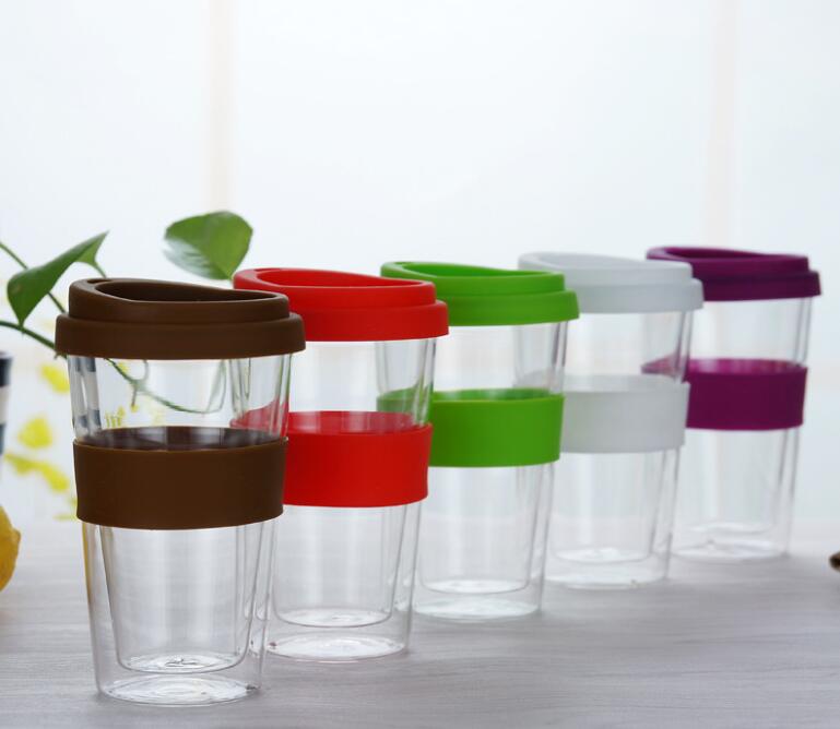 Double Wall Glass Tumbler With Silicone Sleeve
