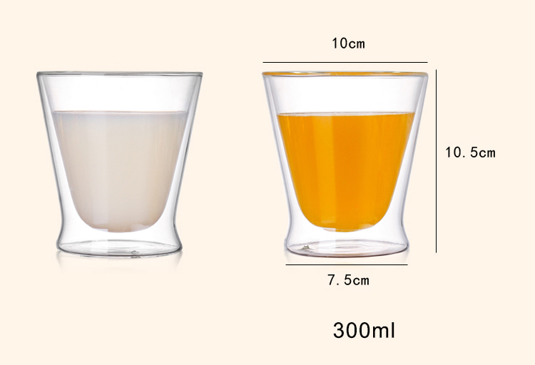 Double Walled Insulated Glass Coffee Cups