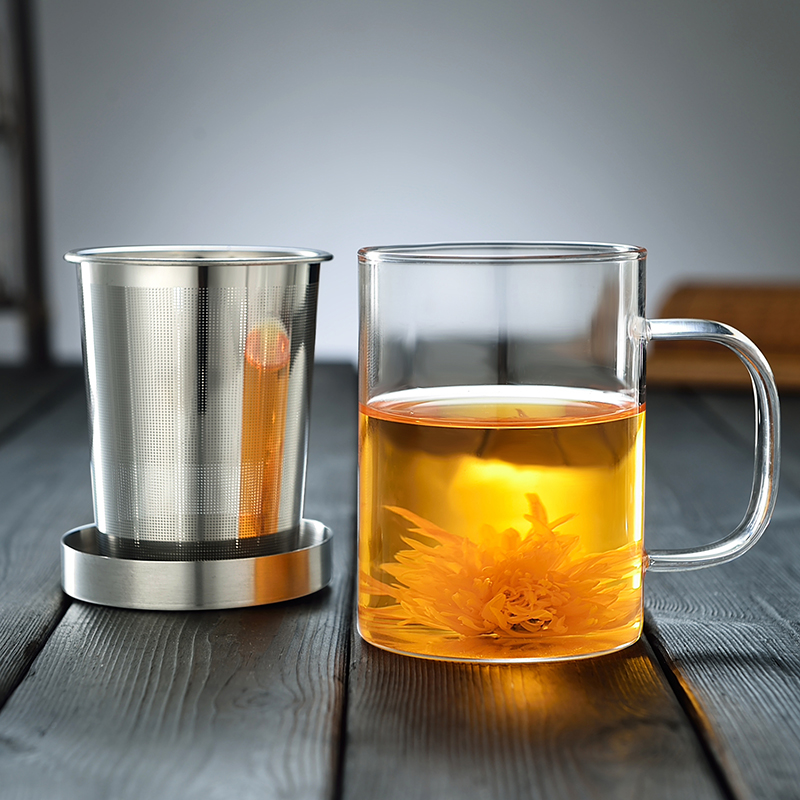 420ml Tea Infuser Glass Mug