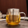 Tea Infuser Glass Mugs with Stainless Steel Strainer