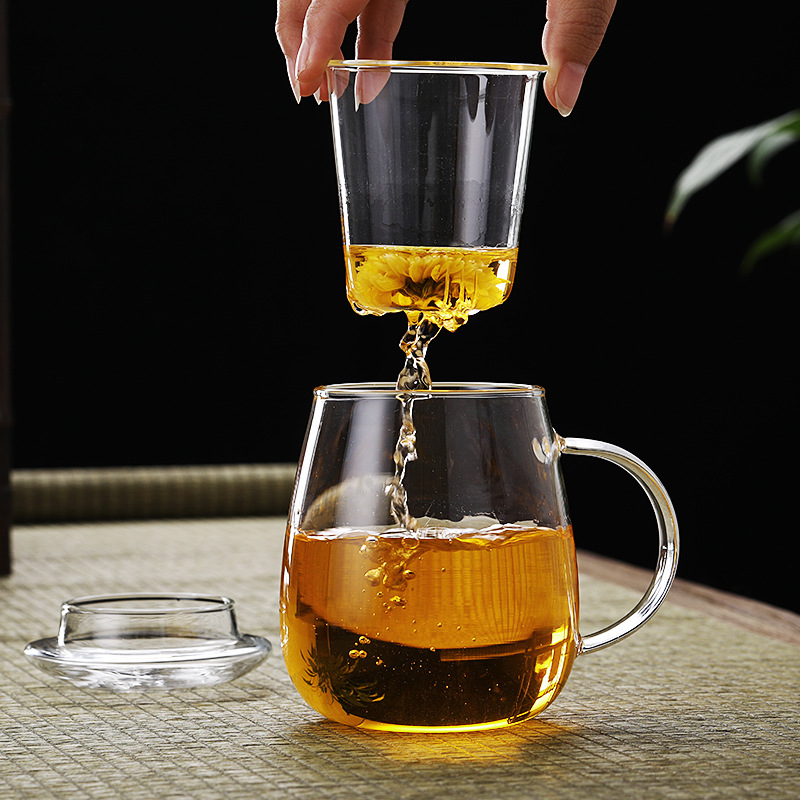 Vmara Glass Wholesale Infuser Glass Mug