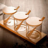 airtight_round_glass_canister_jar_800x800_1 300ml Set of 3 Airtight Round Glass Canister Jar With Bamboo Lid And Spoon