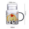 500ml Cute Panda Glass Cup