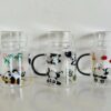 500ml cute panda glass cup