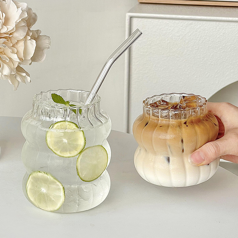 Ripple Chubby Borosilicate Glass Cup